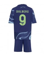 Ajax Kasper Dolberg #9 Bortedraktsett Barn 2025-26 Korte ermer (+ bukser)